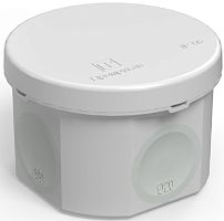 Коробка распределительная HF Промрукав 70x50мм (без сальников) под пистолет IP66 серый (168шт) картинка 